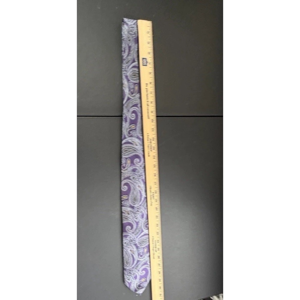 JOS A BANK Handmade 100% Silk Tie Men's Purple Blue White Paisley Necktie NEW